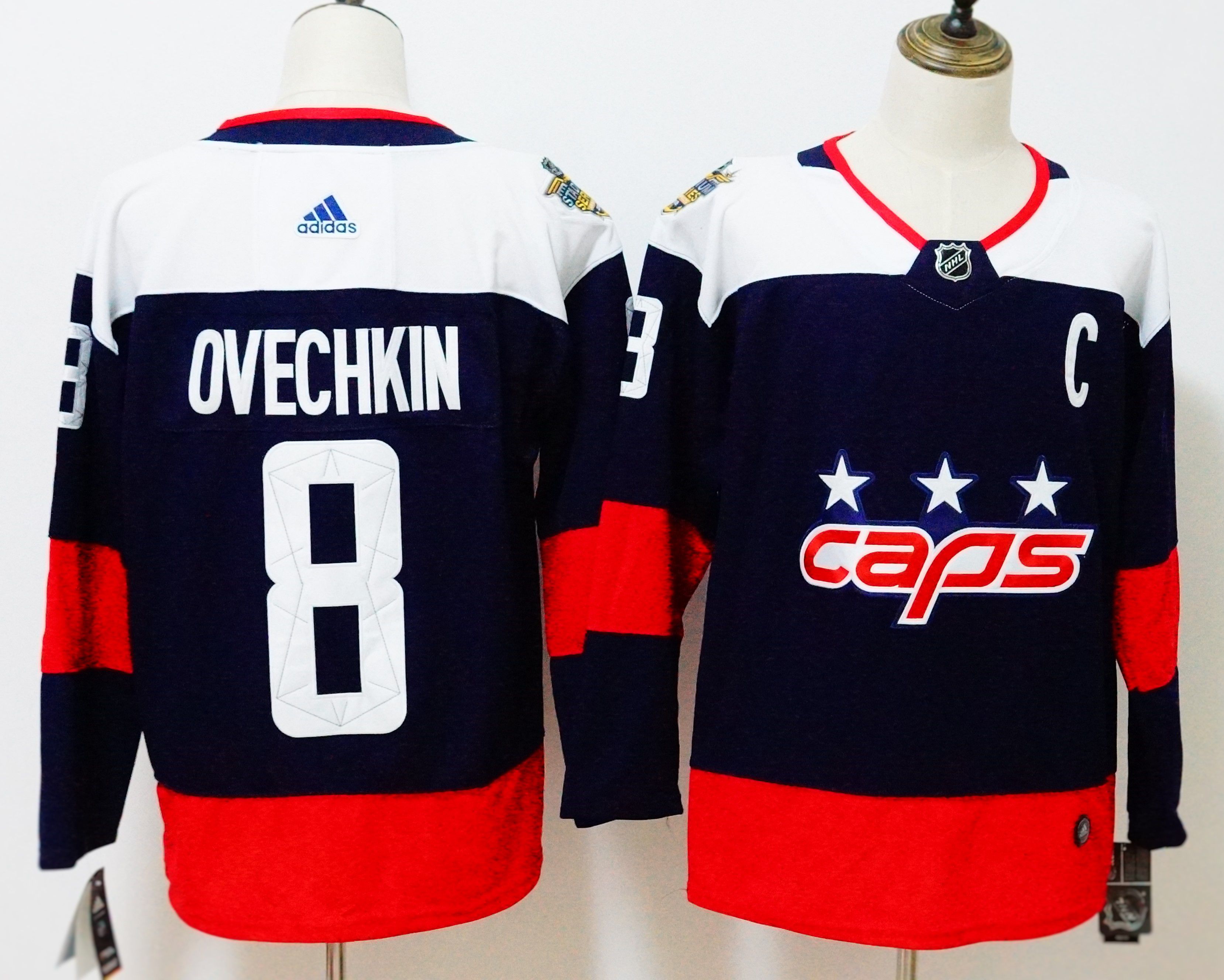 Men Washington Capitals #8 Ovechkin Blue Hockey Stitched Adidas NHL Jerseys->washington capitals->NHL Jersey